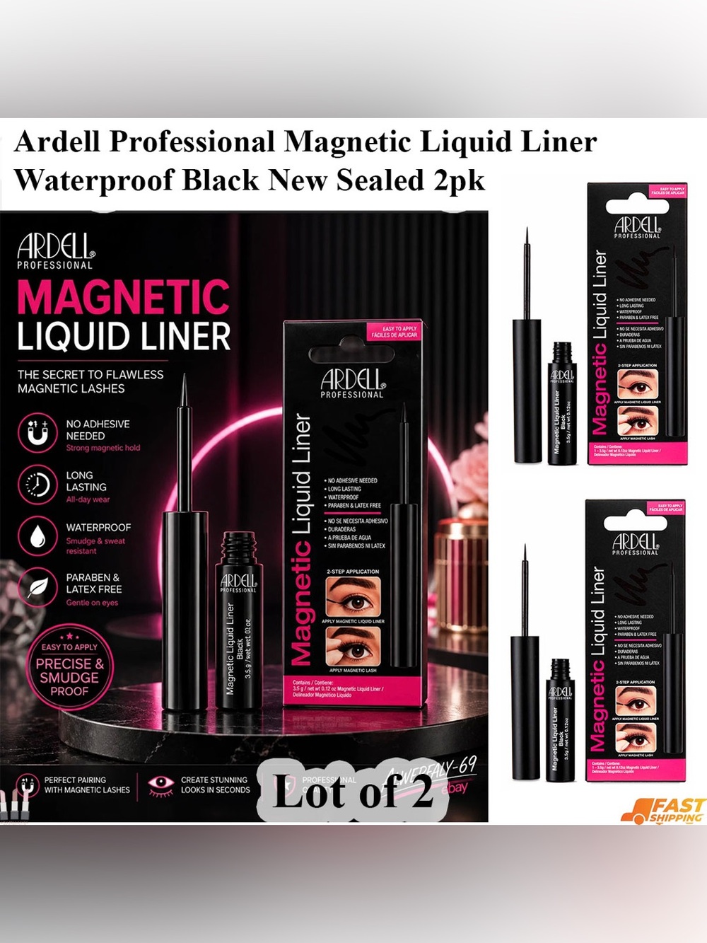 Ardell Magnetic Liquid Liner - Black (2pk)